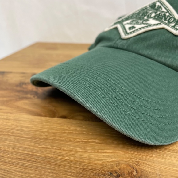 Roots Beaver Canoe Snapback Baseball Hat Green One Size - Picture 6 of 9